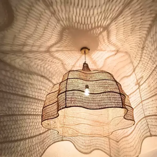 Natural Wicker Chandelier (Imported from Moroco) - Image 3