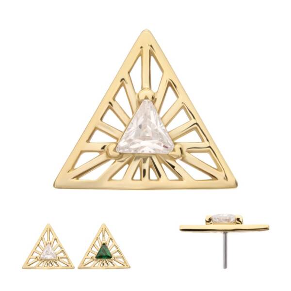 14Kt SOLID GOLD EMERALD or CZ Earrings MIX/MATCH - Image 5